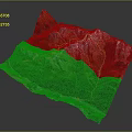 Scenic Mountain Landscape With 3D Terrain Green Vegetation And Snow Capped Peaks