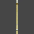 Japanese Katana Weapon With Golden Scabbard White Wrapped Handle And Ornate Details
