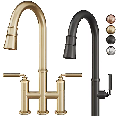Modern Faucet Design With Brass Black And Multiple Color Options 3d model