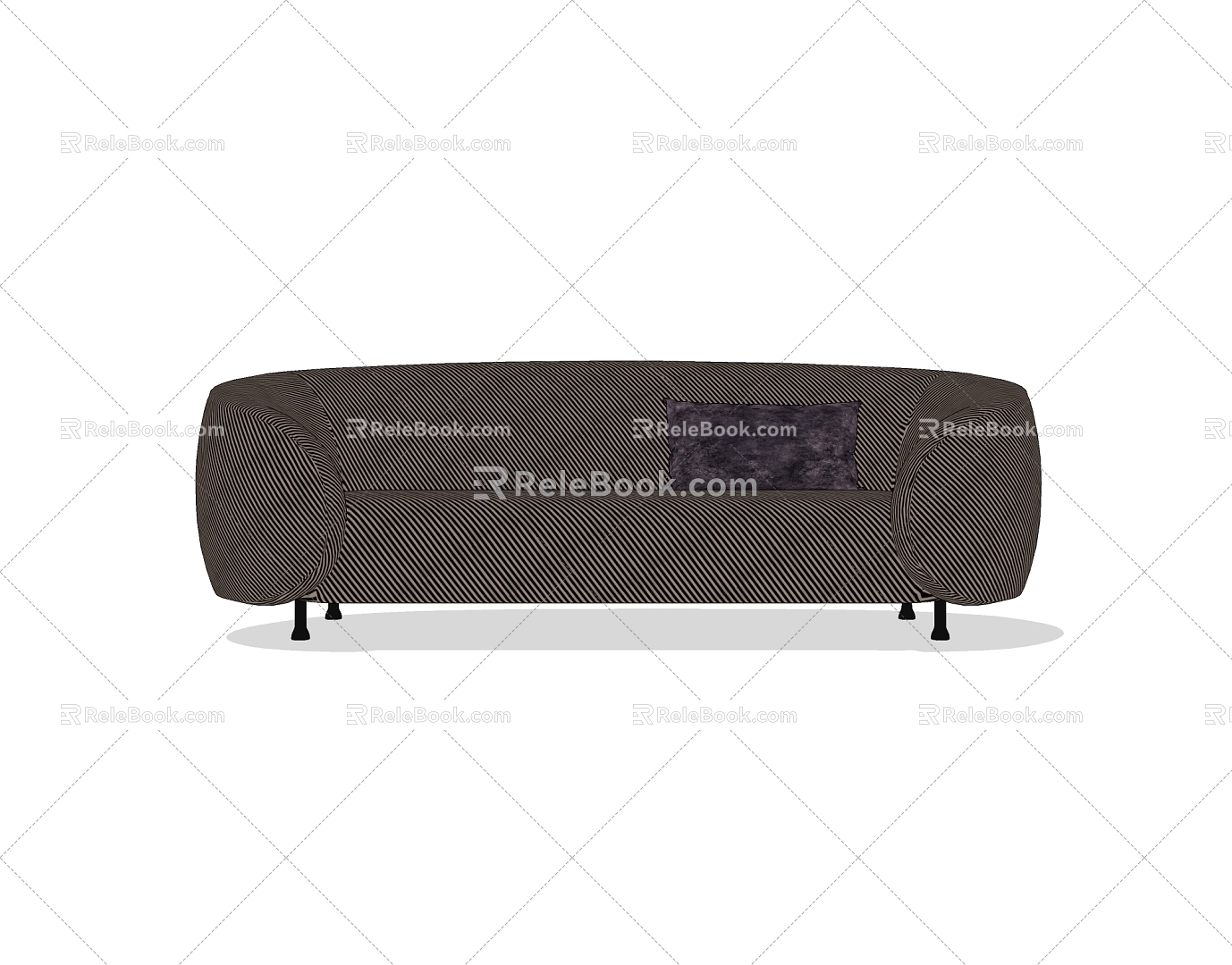 Modern double sofa sofa coffee table combination model