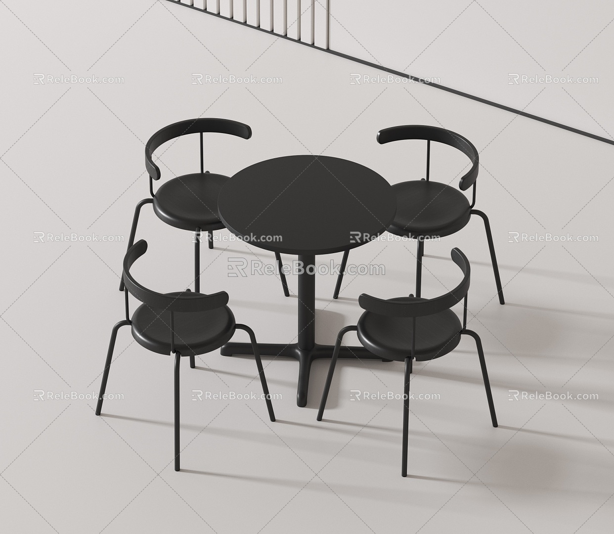 Modern leisure tables and chairs 3d model