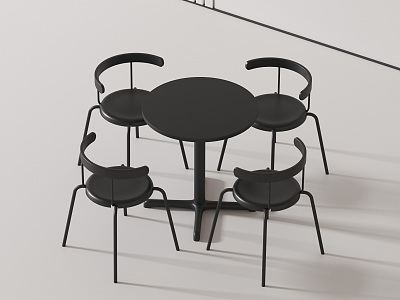 Modern leisure tables and chairs 3d model