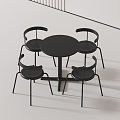 Modern leisure tables and chairs 3d model