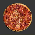 Delicious Round Pizza With Golden Crust Melted Cheese And Rich Tomato Sauce Topping