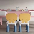 Modern Children's Table and Chair Children's Study Table and Chair Children's Game Table and Chair Children's Building Blocks Table 3d model