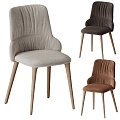 Bonaldo Dining Chair Single Chair Fabric Leisure Chair 3d model