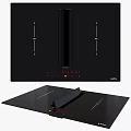 Black Glass Electric Cooktop Modern Touch Control Built-in Kitchen Hob With Red Indicators