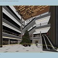 Modern Atrium Mall Atrium 3d model