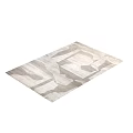 Stylish Square Area Rug With Modern Abstract Patterns In Beige Brown Hues 3d model