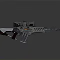 Advanced Modern Tactical Rifle With Scope Attachment And Tactical Rail Design Features 3d model