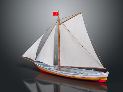 Modern Sailing Yacht Speedboat by Speedboat 3d model