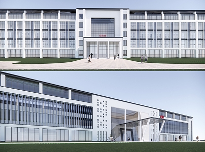 New Chinese Hospital Building Hospital 3d model