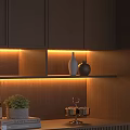 Modern Cozy Living And Dining Room With Soft Leather Sofa And Beautiful Panoramic Sunset View