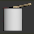 White Paint Can With Red Paint Dripping And Wooden Brush On Top