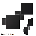 Stylish Black Square Geometric Wall Lamp with Modern Design Elements