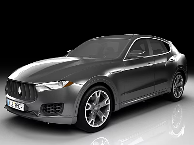 Luxury Silver Maserati SUV With Sleek Exterior Design And Glossy Alloy Wheels 3d model