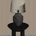 Modern Table Lamp Fabric Table Lamp Pottery Pot Table Lamp Decorative Table Lamp 3d model
