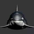 3D Shiny Blue Orca Model With Glossy Surface And Realistic Design