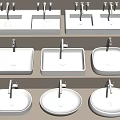 Modern wash basin wash basin counter basin faucet 3d model