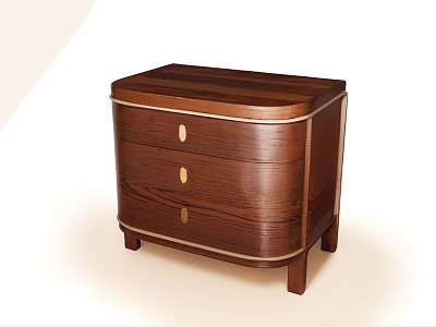Elegant Wooden Entryway Console Table With Two Drawers And Golden Trim Wood Grain Surface 3d model