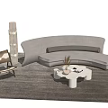 Quiet Sofa Tea Table Combination Sofa Coffee Table 3d model