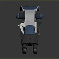 modern microscope electron microscope magnifying glass experimental equipment 3d model