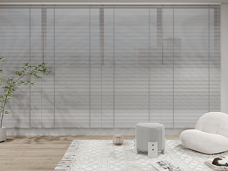 Modern venetian blinds ornaments combination 3d model