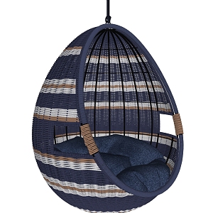 Nordic Hanging Chair Rattan Leisure Hanging Chair 3d model