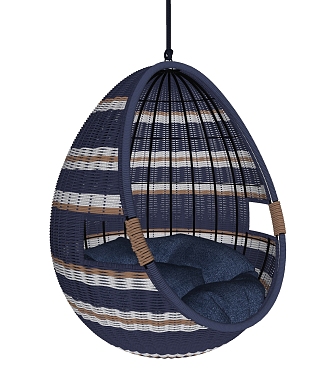 Nordic Hanging Chair Rattan Leisure Hanging Chair 3d model