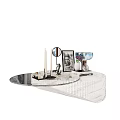 Modern Coffee Tables With Marble Tops Metal Bases And Decorative Vases Frames