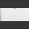 White Line Brand Modern Double Slot Tissue Box with Smooth Surface and Reflective Base