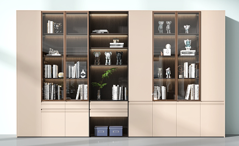 Modern bookcase 3d model