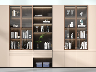 Modern bookcase 3d model