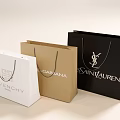 Stylish Givenchy Dolce Gabbana Saint Laurent White Gold Black Shopping Bags Decorative Set