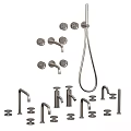 Modern Black Faucets With Various Styles Handles And Spouts For Kitchen Bathroom