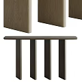 Minimalist Entryway Console Table And Side Cabinet With Wooden Finish And Simple Design Structure