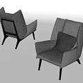 Modern Sofa Chair Single Sofa Casual Sofa 3d model