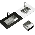 Stainless Steel Kitchen Sink with Single and Double Bowl Modern Countertop Design