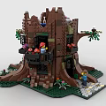 LEGO Toy Building Blocks Tree House 3d model