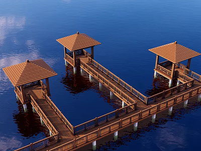 Waterfront Plank Road Viewing Pavilion 3d model