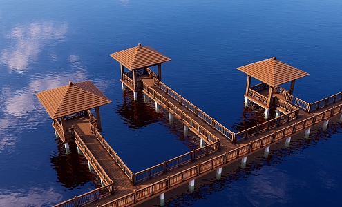 Waterfront Plank Road Viewing Pavilion 3d model