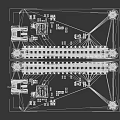 Industrial Equipment Circuit Board Module for Raspberry Pi with Green PCB and Electronic Components