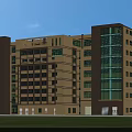 Modern Industrial Factory Building With Multi Storey Structure And Large Glass Windows Exterior