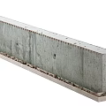 Modern Outdoor Concrete Feature Wall Design with Textured Surface and Stone Base 3d model