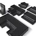 Minimalist Modern Garden Ornaments With Concrete Sparkling Granules Various Shapes