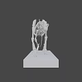 Detailed Feline Skeleton With Complete Bone Structure On Black Display Base