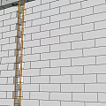 Building Exterior Wall Construction With Scaffolding Reinforcement Layout And Concrete Structure 3d model
