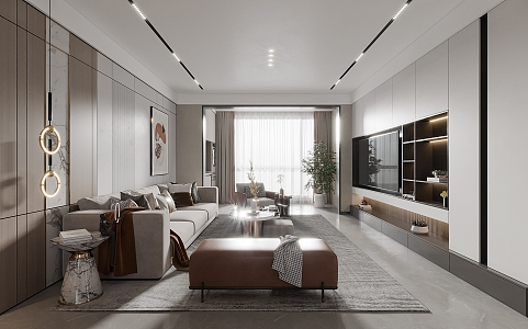 modern living room 3d model