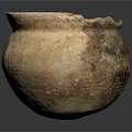 Earthy Yellow Clay Pottery Vessel With Worn Texture And Wide Mouth For Storage