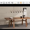 Modern HC28 Dining Table 3d model
